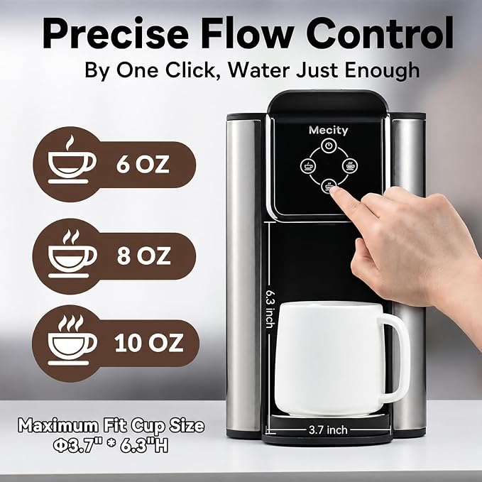 Mecity Coffee Maker 3 in 1 Single Serve Coffee Machine, Compatible with K cup Capsules, Instant Coffee Pot, Tea maker