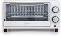 Kitchen Elite 4-Slice Countertop Toaster Oven, Stainless Steel Tray, White
